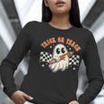 Trick Or Teach Groovy Retro Ghost Halloween Teacher Kids Women Long Sleeve T-Shirt, Groovy Teacher Shirts, funny gift Trick Or Teach Groovy Retro Ghost Halloween Teacher Kids Women Long Sleeve T-Shirt, Groovy Teacher Shirts, funny gift