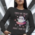 Trick Or Treat Point Your Feet Halloween Ghost Dance Teacher Women Long Sleeve T-Shirt, funny gift Trick Or Treat Point Your Feet Halloween Ghost Dance Teacher Women Long Sleeve T-Shirt, funny gift
