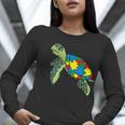 Turtle Puzzle Pieces For Autism Awareness Kids Women Teacher Women Long Sleeve T-Shirt, funny gift Turtle Puzzle Pieces For Autism Awareness Kids Women Teacher Women Long Sleeve T-Shirt, funny gift