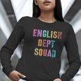 Vintage ENGLISH DEPT SQUAD Back To School Teacher Student Women Long Sleeve T-Shirt, English Teacher Shirts, funny gift