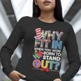 Why Fit In Doctor Teacher Cat In Hat Cool Autism Awareness Men Women Kids Women Long Sleeve T-Shirt, funny gift
