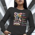 Women Bible Verse Christian Teacher God Says Back To School Women Long Sleeve T-Shirt, funny gift