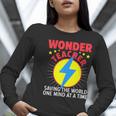 Wonder Teacher Costume Shirt Teacher Halloween Costume Men Women Women Long Sleeve T-Shirt, funny gift