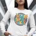 Back To School Groovy Teacher 1st First Grade Crew Squad Women Long Sleeve T-Shirt, Groovy Teacher Shirts, First Grade Teacher Shirts, funny gift