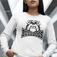 Bulldogs Teacher Student School Sports Fan Team Spirit Women Long Sleeve T-Shirt, funny gift