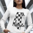 Checkered Fourth Grade Back To School Teachers Students Women Long Sleeve T-Shirt, funny gift Checkered Fourth Grade Back To School Teachers Students Women Long Sleeve T-Shirt, funny gift