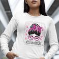 CTE Teacher In October We Wear Pink Breast Cancer Awareness Women Long Sleeve T-Shirt, funny gift