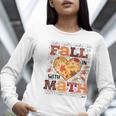 Fall Teacher Fall In Love With Math Math Thanksgiving For Men Women Women Long Sleeve T-Shirt, funny gift