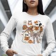 Ghost Reading Books Halloween Bow Spooky Teacher Student Women Long Sleeve T-Shirt, funny gift Ghost Reading Books Halloween Bow Spooky Teacher Student Women Long Sleeve T-Shirt, funny gift