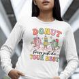 Groovy Donut Stress Just Do Your Best Testing Day Teachers Women Long Sleeve T-Shirt, funny gift
