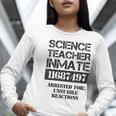 Halloween Science Teacher Prisoner Costume Women Long Sleeve T-Shirt, Science Teacher Shirts, funny gift
