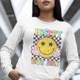 Happy Dot Day Hippie Flowers Smile Face Groovy Teacher Kids Women Long Sleeve T-Shirt, Groovy Teacher Shirts, funny gift Happy Dot Day Hippie Flowers Smile Face Groovy Teacher Kids Women Long Sleeve T-Shirt, Groovy Teacher Shirts, funny gift