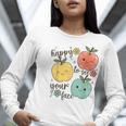 Happy To See Your Face Teacher Apple Women Long Sleeve T-Shirt, funny gift Happy To See Your Face Teacher Apple Women Long Sleeve T-Shirt, funny gift