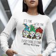 It's Fine We'Re Fine Gnome Pre-K Teacher Christmas Light For Men Women Women Long Sleeve T-Shirt, funny gift It's Fine We'Re Fine Gnome Pre-K Teacher Christmas Light For Men Women Women Long Sleeve T-Shirt, funny gift
