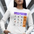 Math Teacher Halloween Costume Calculator Math Pun Women Long Sleeve T-Shirt, funny gift