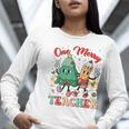 One Merry Teacher Groovy Christmas Tree Pjs Xmas Teacher Women Long Sleeve T-Shirt, Groovy Teacher Shirts, funny gift One Merry Teacher Groovy Christmas Tree Pjs Xmas Teacher Women Long Sleeve T-Shirt, Groovy Teacher Shirts, funny gift