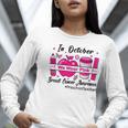 Preschool Teacher In October We Wear Pink Breast Cancer Women Long Sleeve T-Shirt, funny gift