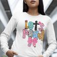Lets Read Reading Teacher Back To School Literacy Pencil Bow Women Long Sleeve T-Shirt, funny gift Lets Read Reading Teacher Back To School Literacy Pencil Bow Women Long Sleeve T-Shirt, funny gift