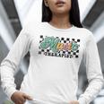 Retro Checkered Music Therapist Squad Music Therapy Teacher For Men Women Women Long Sleeve T-Shirt, funny gift Retro Checkered Music Therapist Squad Music Therapy Teacher For Men Women Women Long Sleeve T-Shirt, funny gift