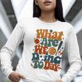 Retro PE Teacher What Are We Doing Today School Coach Women Women Long Sleeve T-Shirt, Pe Teacher Shirts, funny gift
