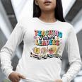 Retro Teaching Future Leaders Groovy Teacher Back To School Women Long Sleeve T-Shirt, Future Teacher Shirts, Groovy Teacher Shirts, funny gift