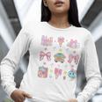 School Pencils And Bows Teacher Bow Coquette Pencil Girls Women Long Sleeve T-Shirt, funny gift School Pencils And Bows Teacher Bow Coquette Pencil Girls Women Long Sleeve T-Shirt, funny gift