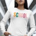 School Psychologist Rainbow Psychology Teacher Women Long Sleeve T-Shirt, funny gift