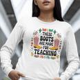These Boots Are Made Teaching Western Cowboy Teacher Women Long Sleeve T-Shirt, funny gift