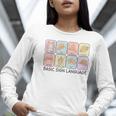 Basic Sign Language Speech Pathology Aac Sped Teacher Women Long Sleeve T-Shirt, funny gift Basic Sign Language Speech Pathology Aac Sped Teacher Women Long Sleeve T-Shirt, funny gift