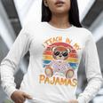 I Teach In My Pajamas Teacher Sunset Bear Retro Women Long Sleeve T-Shirt, funny gift I Teach In My Pajamas Teacher Sunset Bear Retro Women Long Sleeve T-Shirt, funny gift