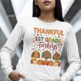 Teach Thanksgiving Teacher Thankful For My 1st Grade Turkeys Women Long Sleeve T-Shirt, funny gift