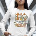 I Teach Tiny Humans About Jesus Christian Teacher Religious Women Long Sleeve T-Shirt, funny gift