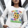Teacher Back To School Color In Kindness Crayon Pencil Women Long Sleeve T-Shirt, funny gift