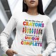 Teacher We Are Like a Box Of Crayons Back To School Women Long Sleeve T-Shirt, funny gift