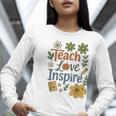Teacher Inspire Love Women Long Sleeve T-Shirt, funny gift Teacher Inspire Love Women Long Sleeve T-Shirt, funny gift