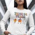 Trick Or Teach Candy Corn Pumpkin Ghost Teacher Women Long Sleeve T-Shirt, funny gift Trick Or Teach Candy Corn Pumpkin Ghost Teacher Women Long Sleeve T-Shirt, funny gift