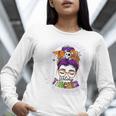 Witchy Teacher Halloween Messy Bun Teacher Bleached Women Long Sleeve T-Shirt, funny gift Witchy Teacher Halloween Messy Bun Teacher Bleached Women Long Sleeve T-Shirt, funny gift