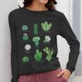 10 Types Of Cactus Succulent Teacher Chart Cactus Lover Tee Women Long Sleeve T-Shirt, funny design