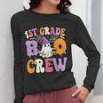 1st Grade Boo Crew Spooky First Grade Halloween Teacher Women Long Sleeve T-Shirt, First Grade Teacher Gifts, funny design