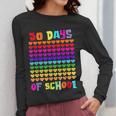 50 Days Of School Hearts Teacher Happy 50th Day Of School Women Long Sleeve T-Shirt, funny design