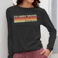 5TH GRADE TEACHER Job Title Profession Birthday Worker Women Long Sleeve T-Shirt, funny design