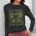 5th Grade Teacher Student Camo Bow Back To School Women Long Sleeve T-Shirt, funny design