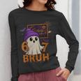67 Teacher Halloween Ghost Six Seven Meme Math Equation Bruh Women Long Sleeve T-Shirt, funny design