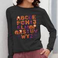 ABCs Learning Kindergarten Teacher Halloween Alphabet Women Long Sleeve T-Shirt, funny design ABCs Learning Kindergarten Teacher Halloween Alphabet Women Long Sleeve T-Shirt, funny design