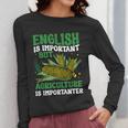 AG Teacher English Is Important But Agriculture Teacher Women Long Sleeve T-Shirt, English Teacher Gifts, funny design