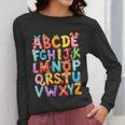 Alphabet A-Z ABC Kids Back To School Pre K Teachers Women Long Sleeve T-Shirt, funny design
