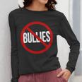 Anti Bullying No Bullies School Teacher Student Kindness Women Long Sleeve T-Shirt, funny design