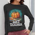 Art Teacher Pumpkin Painting Halloween Costume Women Long Sleeve T-Shirt, funny design