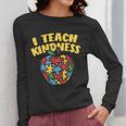 Autism Teacher Shirt I Teach Kindness Apple Puzzle Awareness Women Long Sleeve T-Shirt, funny design