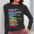 Back To School Teacher We Are Like A Box Of Crayons Women Long Sleeve T-Shirt, funny design Back To School Teacher We Are Like A Box Of Crayons Women Long Sleeve T-Shirt, funny design